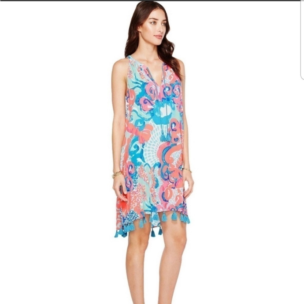 Lilly pulitzer I'm so jelly coral reef size vneck printed tropic size XS